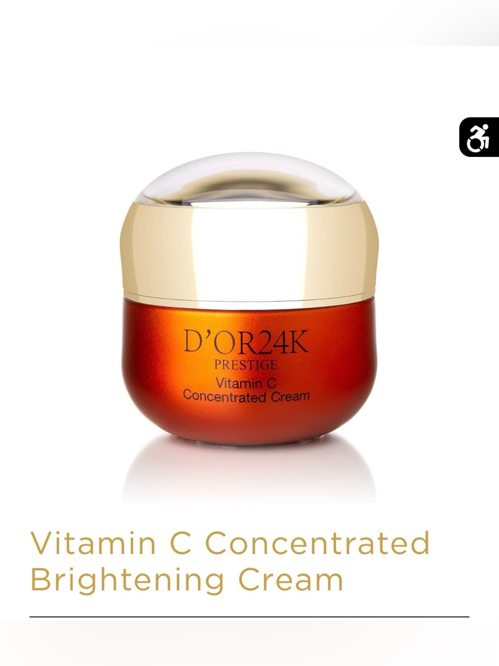 D'OR24K Prestige Vitamin C Concentrated Cream — Orange/Gold